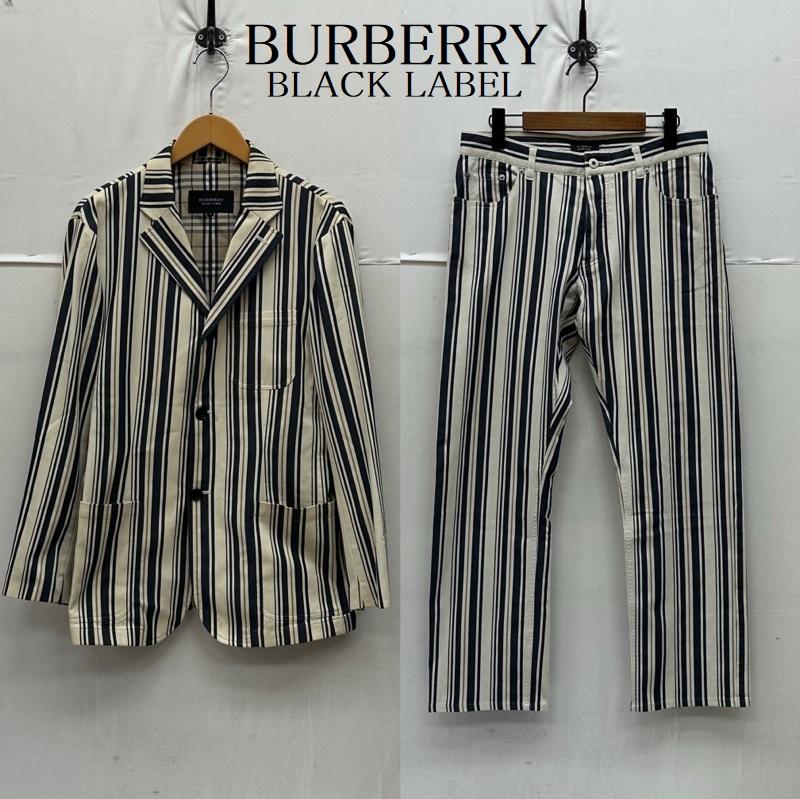 バーバリーブラックレーベル BURBERRY BLACK LABEL ジャケット、上着 ジャケット、ブレザー ストライプ テーラ－ド ジャケット パンツ セットアップ BMP42-616-03 M マルチカラー / マルチカラー / multicolor メンズ USED 古着 中古 50169030