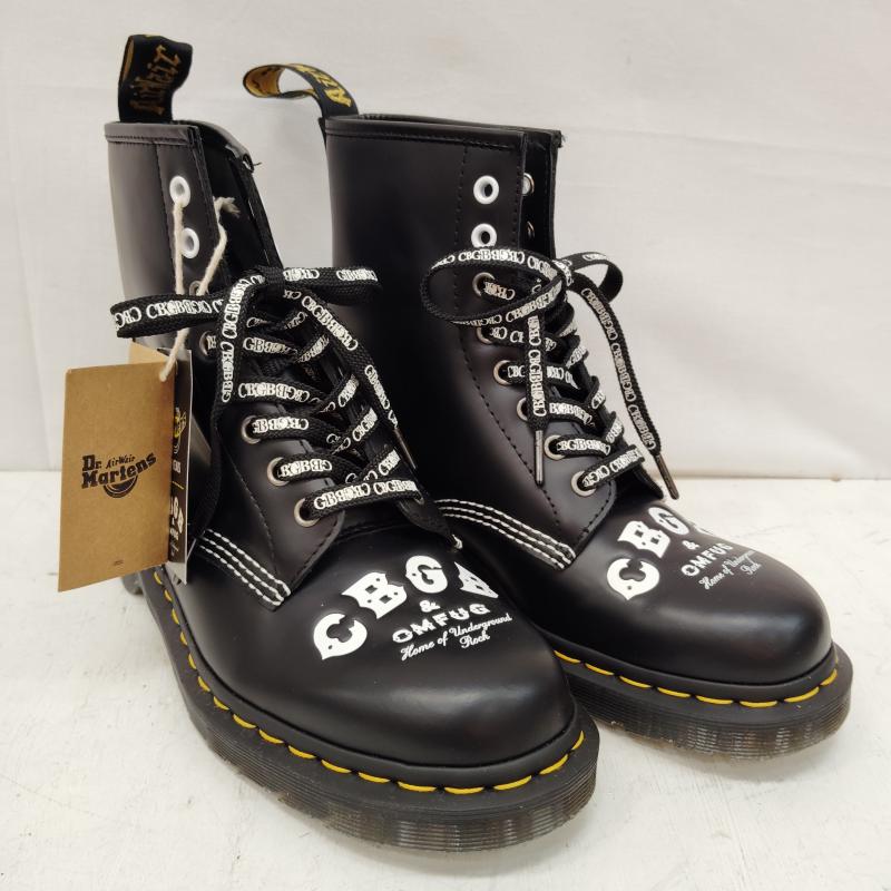 ドクターマーチン Dr.Martens ブーツ エンジニアブーツ 1460 8 ホール ブーツ CBGB ＆ OMFUG 60周年記念 コラボ UK：7 黒 / ブラック / black メンズ USED 古着 中古 50169063