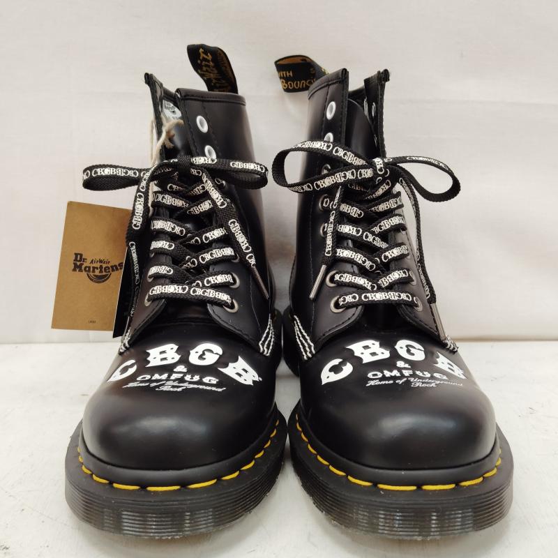 ドクターマーチン Dr.Martens ブーツ エンジニアブーツ 1460 8 ホール ブーツ CBGB ＆ OMFUG 60周年記念 コラボ UK：7 黒 / ブラック / black メンズ USED 古着 中古 50169063
