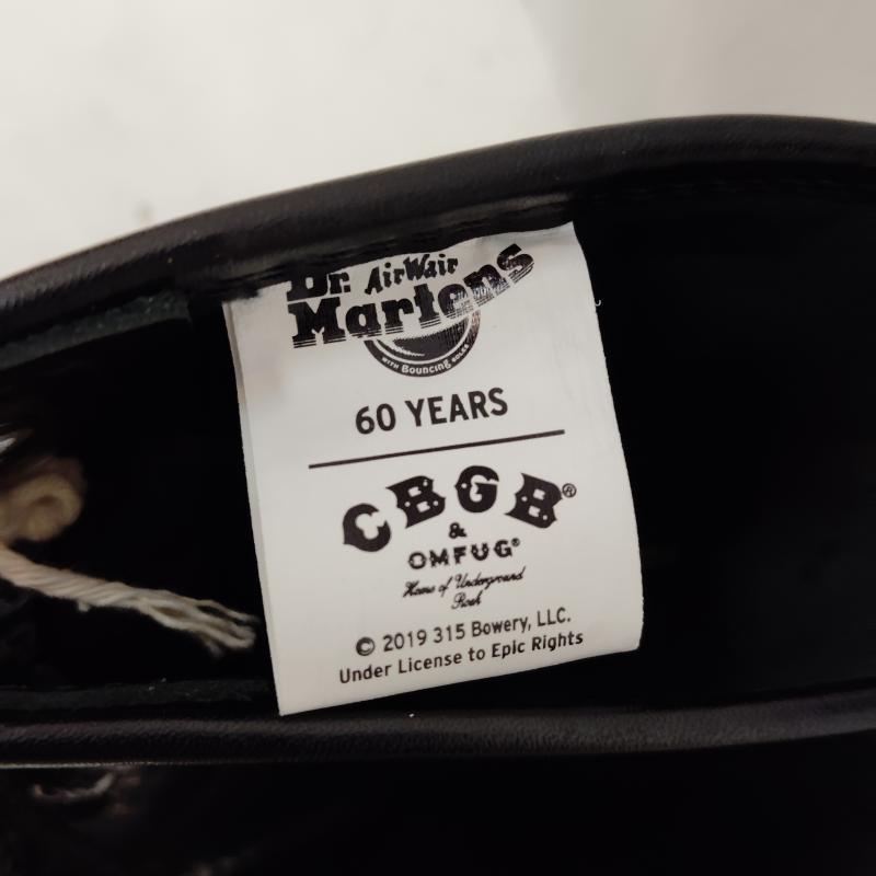 ドクターマーチン Dr.Martens ブーツ エンジニアブーツ 1460 8 ホール ブーツ CBGB ＆ OMFUG 60周年記念 コラボ UK：7 黒 / ブラック / black メンズ USED 古着 中古 50169063