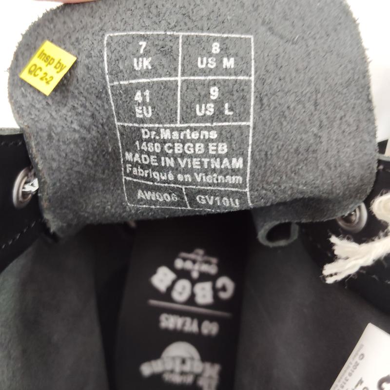 ドクターマーチン Dr.Martens ブーツ エンジニアブーツ 1460 8 ホール ブーツ CBGB ＆ OMFUG 60周年記念 コラボ UK：7 黒 / ブラック / black メンズ USED 古着 中古 50169063