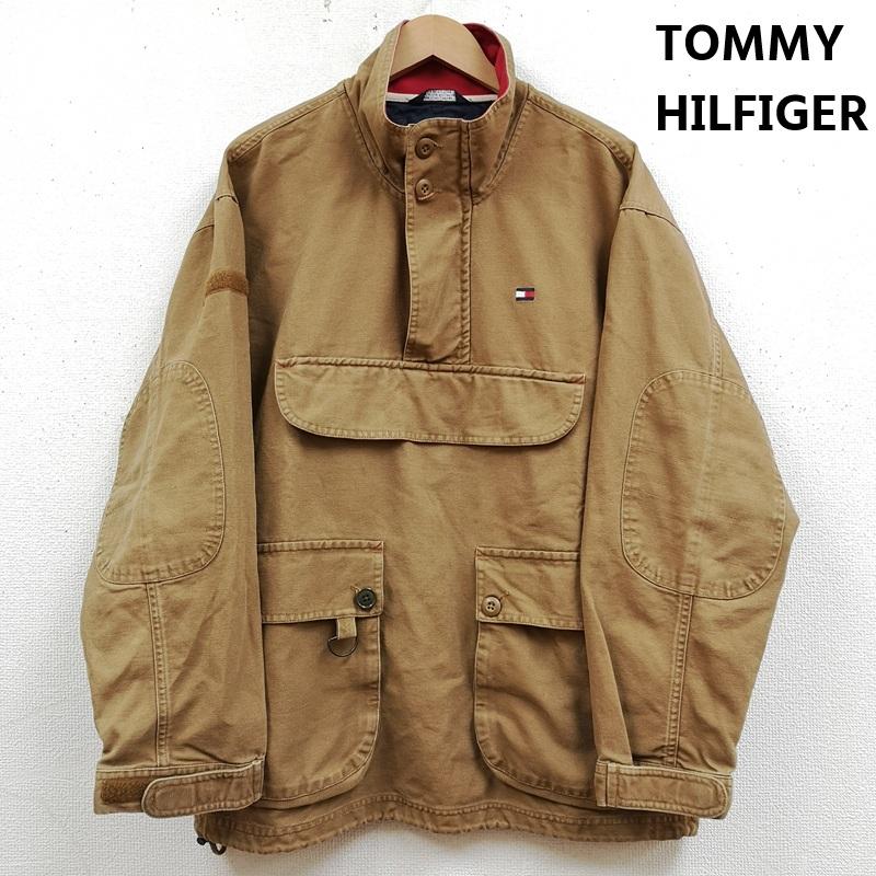 トミーヒルフィガー TOMMY HILFIGER ジャケット、上着 ジャンパー、ブルゾン 90s ダック地 ハーフ ジップ プルオーバー ハンティング アノラック ジャケット XL ベージュ / ベージュ / beige メンズ USED 古着 中古 50169066