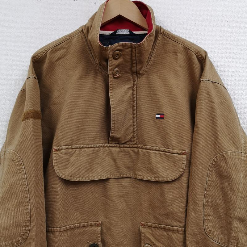 トミーヒルフィガー TOMMY HILFIGER ジャケット、上着 ジャンパー、ブルゾン 90s ダック地 ハーフ ジップ プルオーバー ハンティング アノラック ジャケット XL ベージュ / ベージュ / beige メンズ USED 古着 中古 50169066