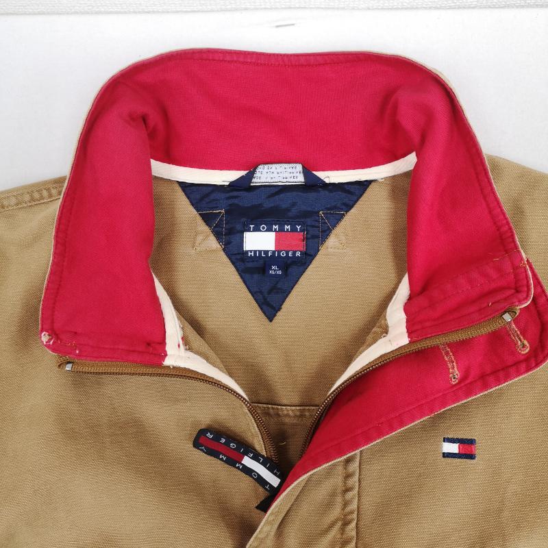 トミーヒルフィガー TOMMY HILFIGER ジャケット、上着 ジャンパー、ブルゾン 90s ダック地 ハーフ ジップ プルオーバー ハンティング アノラック ジャケット XL ベージュ / ベージュ / beige メンズ USED 古着 中古 50169066