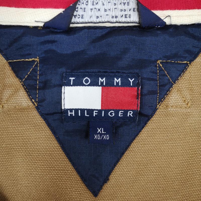 トミーヒルフィガー TOMMY HILFIGER ジャケット、上着 ジャンパー、ブルゾン 90s ダック地 ハーフ ジップ プルオーバー ハンティング アノラック ジャケット XL ベージュ / ベージュ / beige メンズ USED 古着 中古 50169066