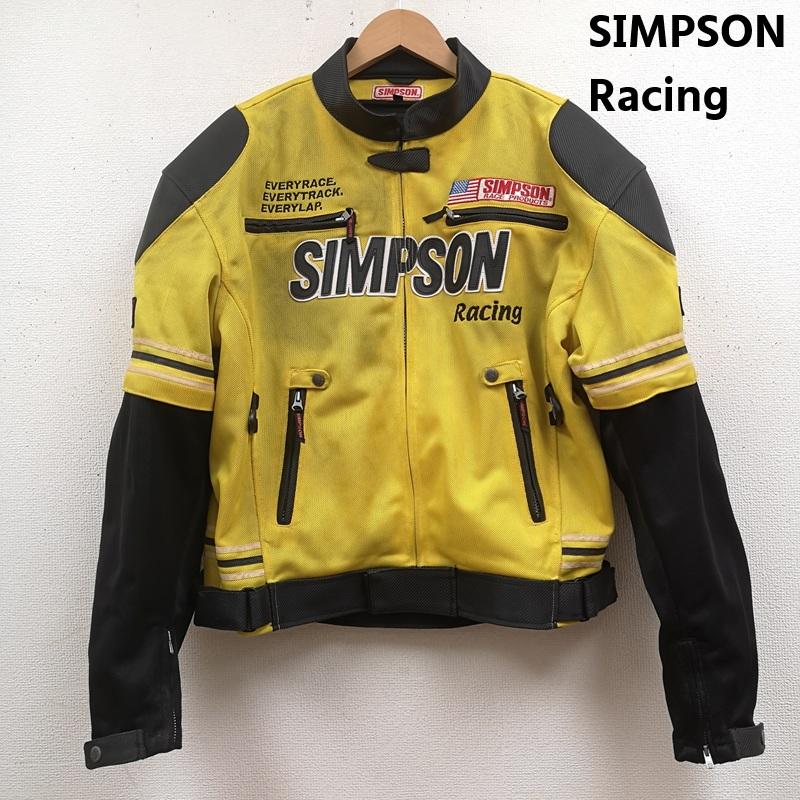 古着 USED ジャケット、上着 ジャンパー、ブルゾン SIMPSON Racing 袖取り外し可能 2WAY メッシュ レーシング ジャケット L 黄 / イエロー / yellow メンズ USED 古着 中古 50169068