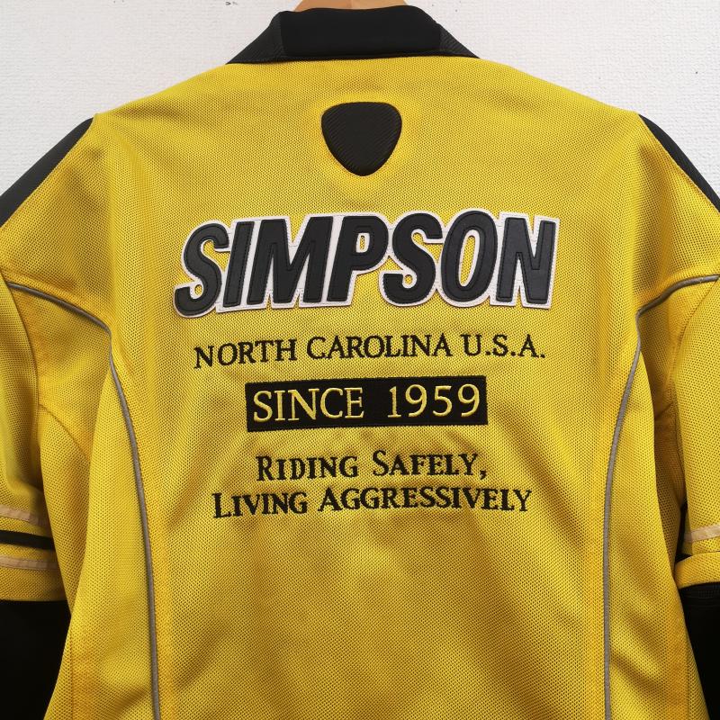 古着 USED ジャケット、上着 ジャンパー、ブルゾン SIMPSON Racing 袖取り外し可能 2WAY メッシュ レーシング ジャケット L 黄 / イエロー / yellow メンズ USED 古着 中古 50169068