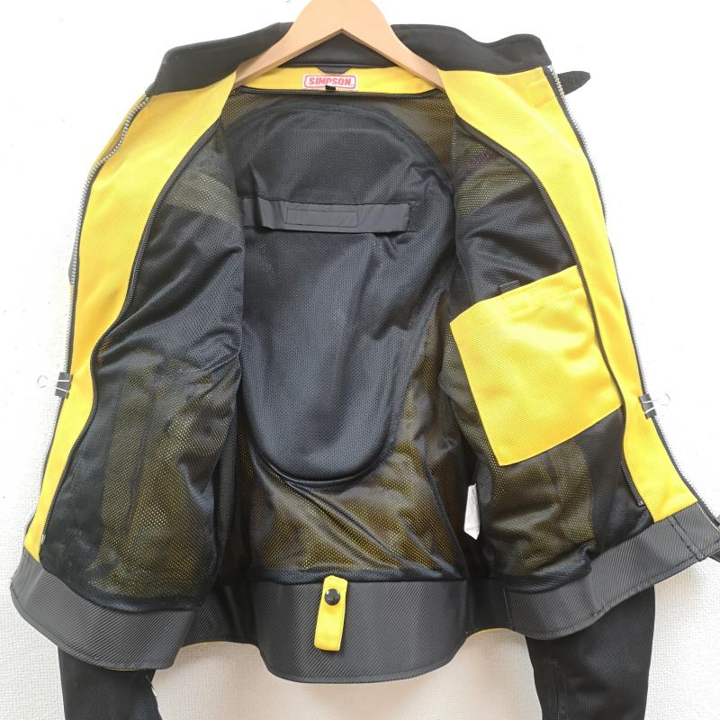 古着 USED ジャケット、上着 ジャンパー、ブルゾン SIMPSON Racing 袖取り外し可能 2WAY メッシュ レーシング ジャケット L 黄 / イエロー / yellow メンズ USED 古着 中古 50169068