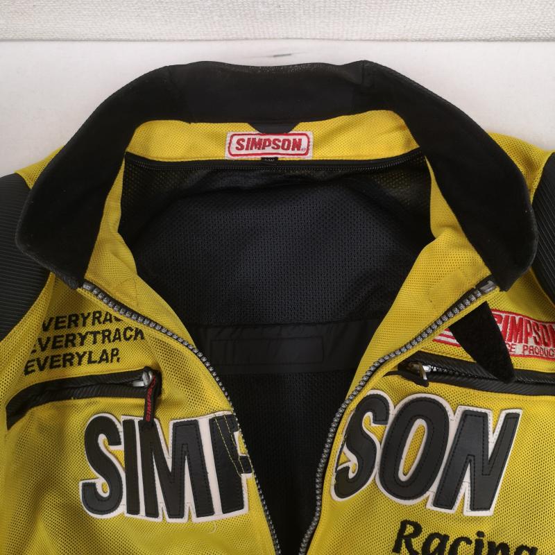 古着 USED ジャケット、上着 ジャンパー、ブルゾン SIMPSON Racing 袖取り外し可能 2WAY メッシュ レーシング ジャケット L 黄 / イエロー / yellow メンズ USED 古着 中古 50169068