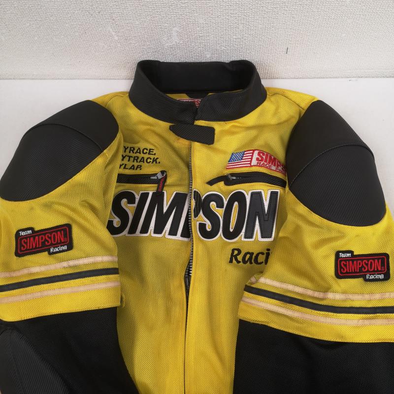 古着 USED ジャケット、上着 ジャンパー、ブルゾン SIMPSON Racing 袖取り外し可能 2WAY メッシュ レーシング ジャケット L 黄 / イエロー / yellow メンズ USED 古着 中古 50169068