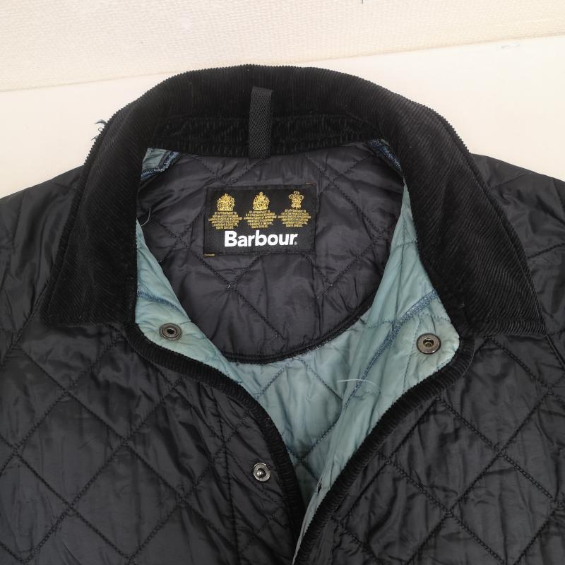 バーブァー Barbour ジャケット、上着 ジャンパー、ブルゾン LIDDESDALE コーデュロイ襟 キルティング ジャケット 黒 / ブラック / black メンズ USED 古着 中古 50169071