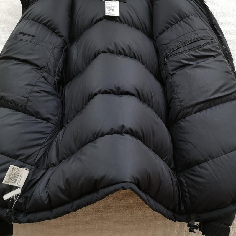 ザノースフェイス THE NORTH FACE ジャケット、上着 ダウンジャケット 90s ロゴ刺繡 グース ダウン バフィン ジャケット S 黒 / ブラック / black メンズ USED 古着 中古 50169073