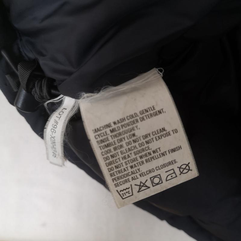 ザノースフェイス THE NORTH FACE ジャケット、上着 ダウンジャケット 90s ロゴ刺繡 グース ダウン バフィン ジャケット S 黒 / ブラック / black メンズ USED 古着 中古 50169073