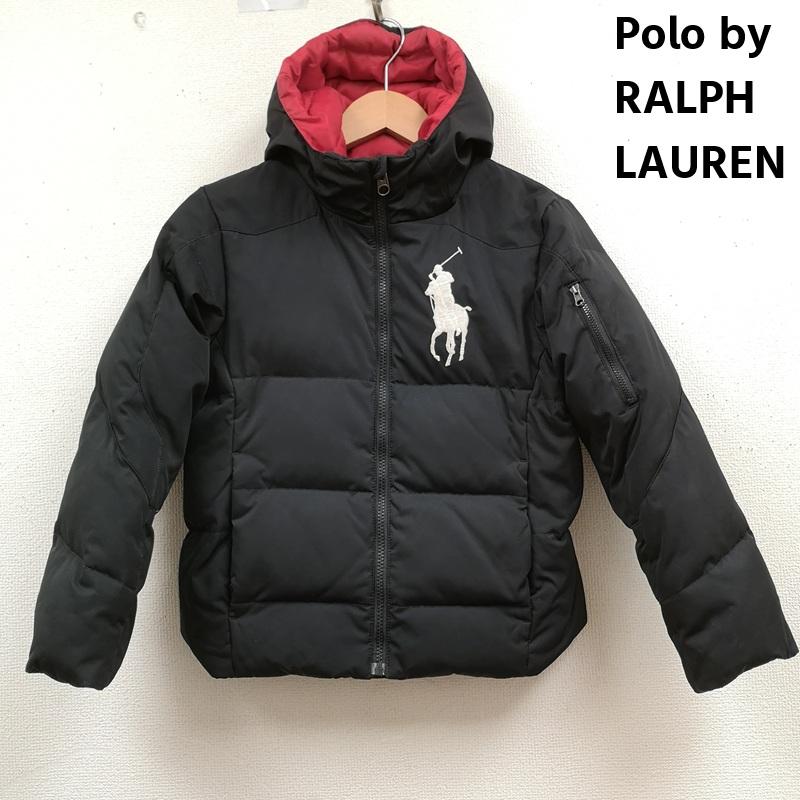 ポロバイラルフローレン Polo by RALPH LAUREN ジャケット、上着 ダウンジャケット ビッグポニー ワンポイント ロゴ刺繍 ダウン ジャケット 140cm 黒 / ブラック / black ボーイズ USED 古着 中古 50169076