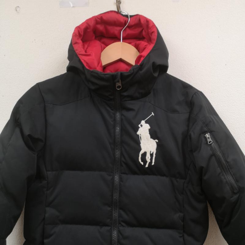 ポロバイラルフローレン Polo by RALPH LAUREN ジャケット、上着 ダウンジャケット ビッグポニー ワンポイント ロゴ刺繍 ダウン ジャケット 140cm 黒 / ブラック / black ボーイズ USED 古着 中古 50169076