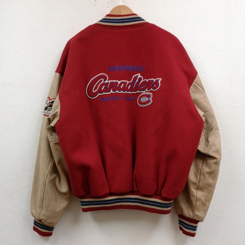 古着 USED ジャケット、上着 ジャンパー、ブルゾン Beaver Roots NHL Canadiens カナディアンズ アイスホッケー スタジアムジャンパー スタジャン L 赤 / レッド / red メンズ USED 古着 中古 50169081