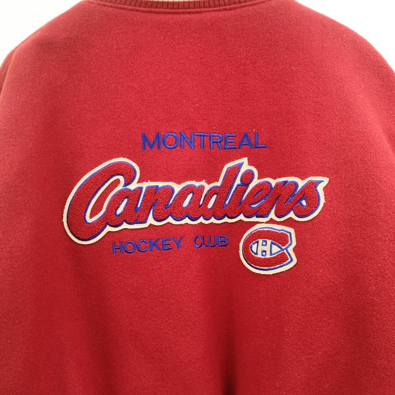 古着 USED ジャケット、上着 ジャンパー、ブルゾン Beaver Roots NHL Canadiens カナディアンズ アイスホッケー スタジアムジャンパー スタジャン L 赤 / レッド / red メンズ USED 古着 中古 50169081