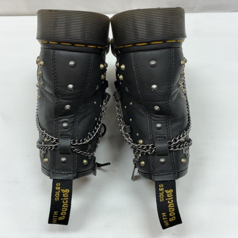 ドクターマーチン Dr.Martens ブーツ ショートブーツ 1460 STUDDED CHAIN LEATHER LACE UP BOOTS スタッズ チェーン レザー レースアップ ブーツ 27776001 UK：7 メンズ USED 古着 中古 50169084