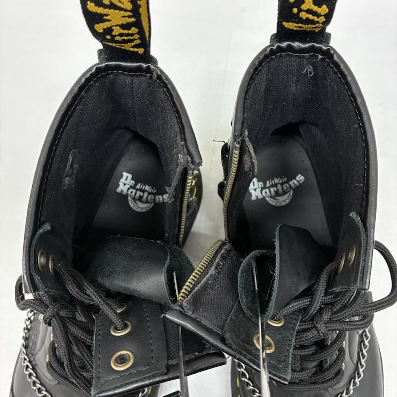 ドクターマーチン Dr.Martens ブーツ ショートブーツ 1460 STUDDED CHAIN LEATHER LACE UP BOOTS スタッズ チェーン レザー レースアップ ブーツ 27776001 UK：7 メンズ USED 古着 中古 50169084