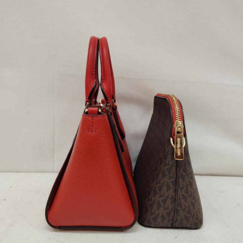 マイケルコース MICHAEL KORS ハンドバッグ ハンドバッグ 2WAY ハンド バッグ ダリア 2in1 サッチェル スモール 35F0GDIC1L - 赤 / レッド / red X 茶 / ブラウン / brown レディース USED 古着 中古 50169091