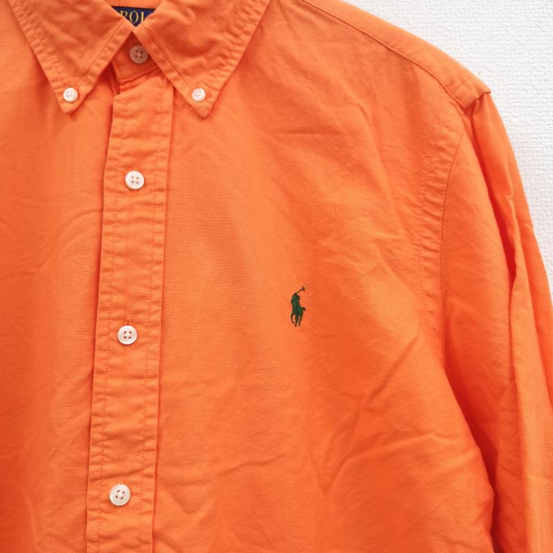 ポロラルフローレン POLO RALPH LAUREN シャツ、ブラウス 長袖 ポニー 刺繍 ワンポイント オックスフォード ボタンダウン 長袖 シャツ M 橙 / オレンジ / orange メンズ USED 古着 中古 50169092