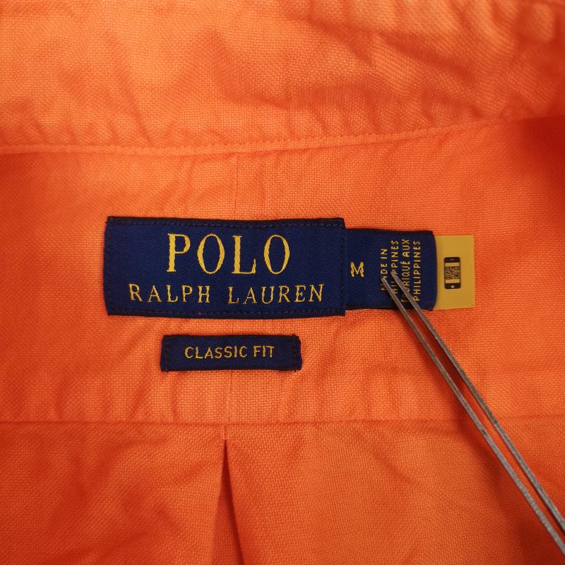 ポロラルフローレン POLO RALPH LAUREN シャツ、ブラウス 長袖 ポニー 刺繍 ワンポイント オックスフォード ボタンダウン 長袖 シャツ M 橙 / オレンジ / orange メンズ USED 古着 中古 50169092