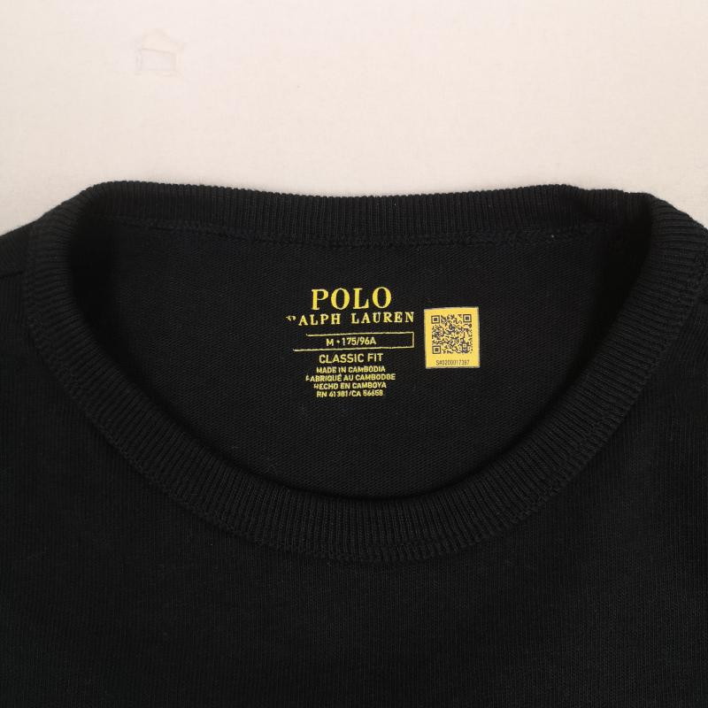 ポロラルフローレン POLO RALPH LAUREN Tシャツ 長袖 ポニー 刺繡 ワンポイント CLASSIC FIT 長袖 Tシャツ L/S TEE M 黒 / ブラック / black メンズ USED 古着 中古 50169094