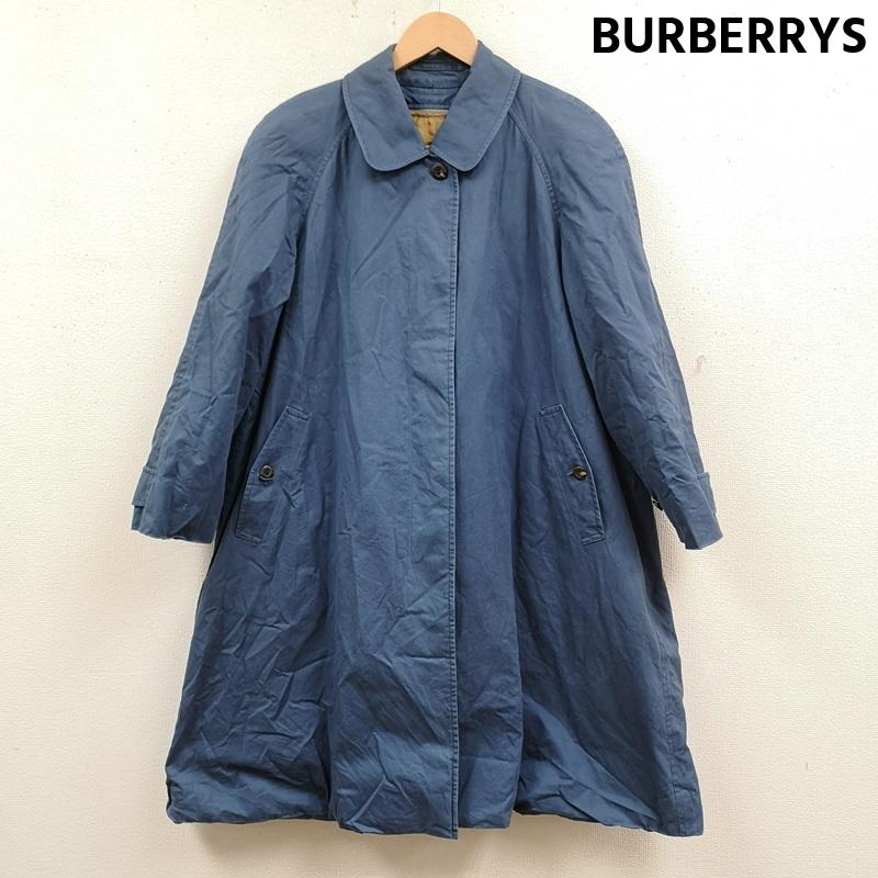 バーバリーズ BURBERRYS コート コート一般 ノバチェック ライナー付き ステンカラー コート 青 / ブルー / blue メンズ USED 古着 中古 50169098