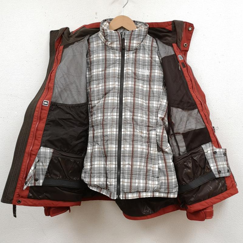 ザノースフェイス THE NORTH FACE ジャケット、上着 ジャンパー、ブルゾン ロゴ 刺繡 チェック柄 3-in-1 トリクライメイト ジャケット M 橙 / オレンジ / orange レディース USED 古着 中古 50169099