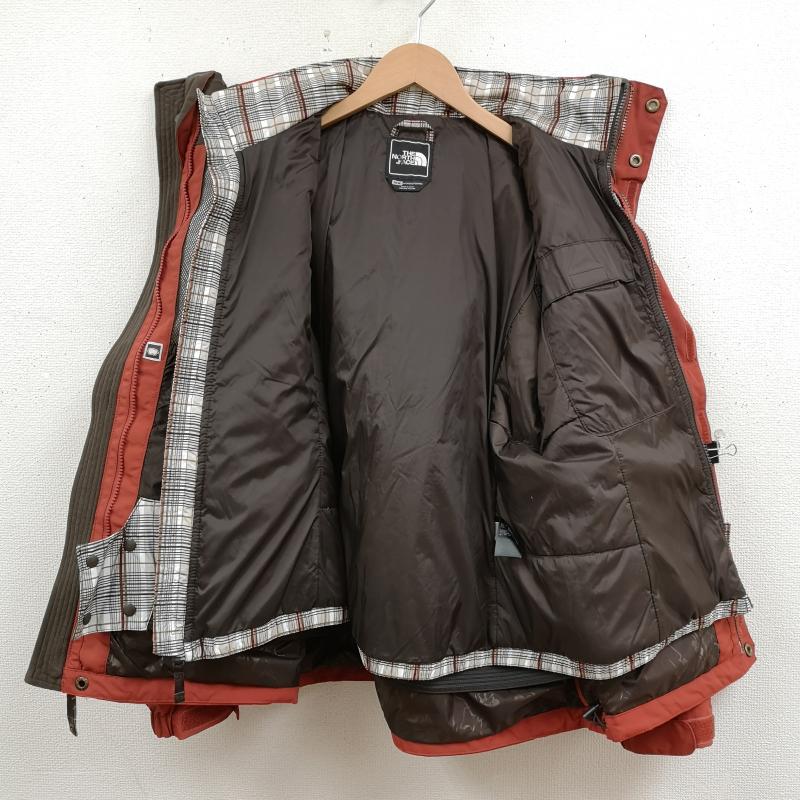 ザノースフェイス THE NORTH FACE ジャケット、上着 ジャンパー、ブルゾン ロゴ 刺繡 チェック柄 3-in-1 トリクライメイト ジャケット M 橙 / オレンジ / orange レディース USED 古着 中古 50169099
