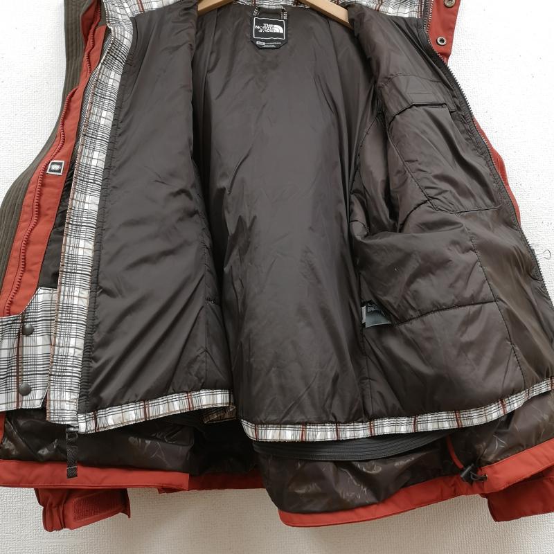 ザノースフェイス THE NORTH FACE ジャケット、上着 ジャンパー、ブルゾン ロゴ 刺繡 チェック柄 3-in-1 トリクライメイト ジャケット M 橙 / オレンジ / orange レディース USED 古着 中古 50169099