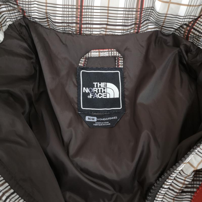 ザノースフェイス THE NORTH FACE ジャケット、上着 ジャンパー、ブルゾン ロゴ 刺繡 チェック柄 3-in-1 トリクライメイト ジャケット M 橙 / オレンジ / orange レディース USED 古着 中古 50169099