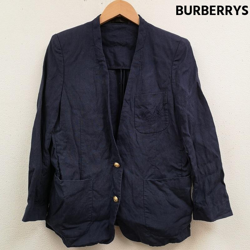 バーバリーズ BURBERRYS ジャケット、上着 ジャケット、ブレザー シングルブレスト 金ボタン ノーカラー テーラード ジャケット 紺 / ネイビー / navy メンズ USED 古着 中古 50169101