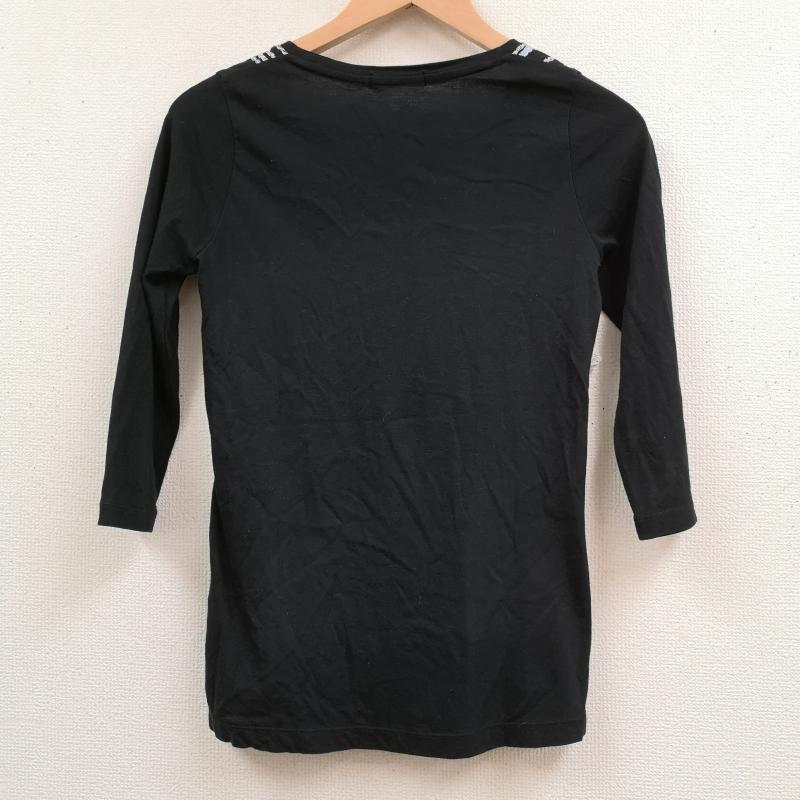 ラブレス LOVELESS Tシャツ 七分袖 日本製 ネックレス だまし絵 トロンプルイユ プリント 七分袖 Tシャツ 62P09-202-09 34 黒 / ブラック / black レディース USED 古着 中古 50169102