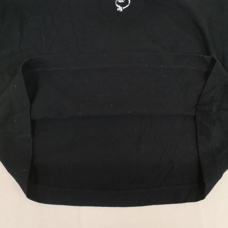ラブレス LOVELESS Tシャツ 七分袖 日本製 ネックレス だまし絵 トロンプルイユ プリント 七分袖 Tシャツ 62P09-202-09 34 黒 / ブラック / black レディース USED 古着 中古 50169102