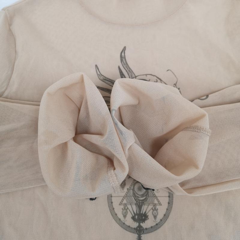古着 USED カットソー 長袖 THINGS THAT MATTER 日本製 Yin & Yang PRINT TATTOO TOPS 0583TM0152P FREE ベージュ / ベージュ / beige レディース USED 古着 中古 50169106