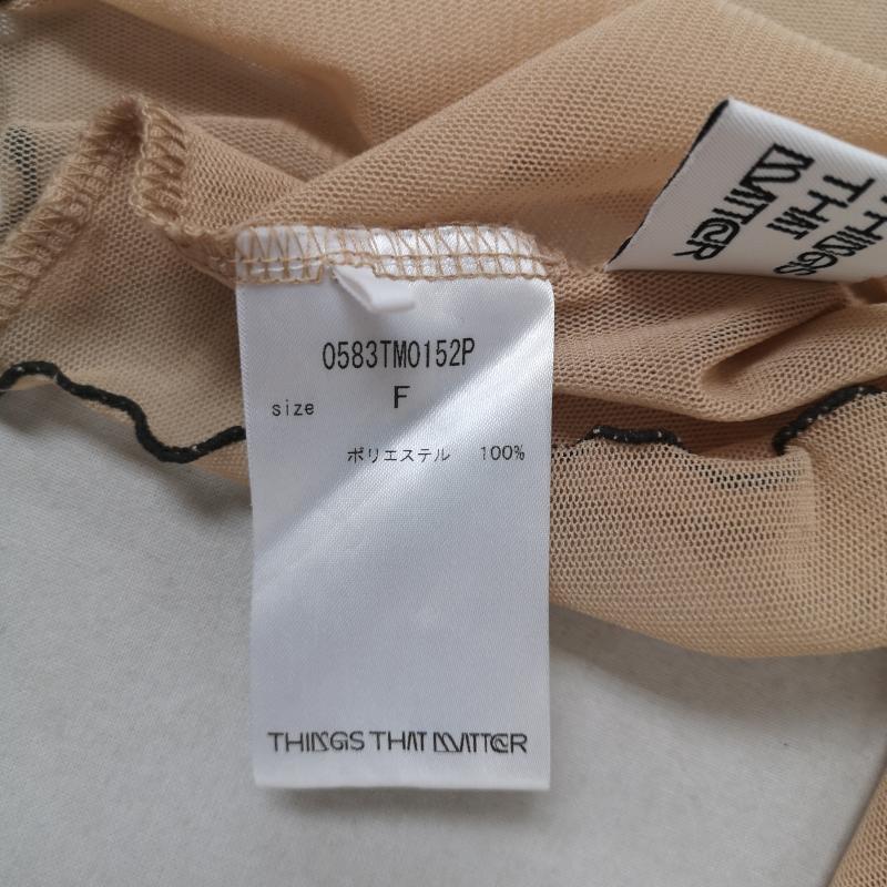 古着 USED カットソー 長袖 THINGS THAT MATTER 日本製 Yin & Yang PRINT TATTOO TOPS 0583TM0152P FREE ベージュ / ベージュ / beige レディース USED 古着 中古 50169106