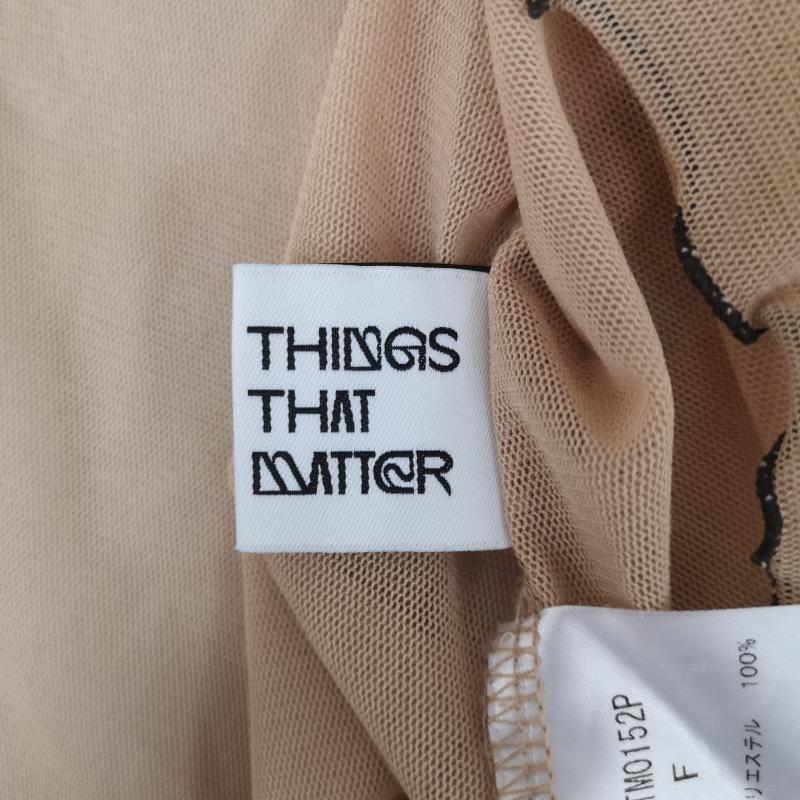 古着 USED カットソー 長袖 THINGS THAT MATTER 日本製 Yin & Yang PRINT TATTOO TOPS 0583TM0152P FREE ベージュ / ベージュ / beige レディース USED 古着 中古 50169106