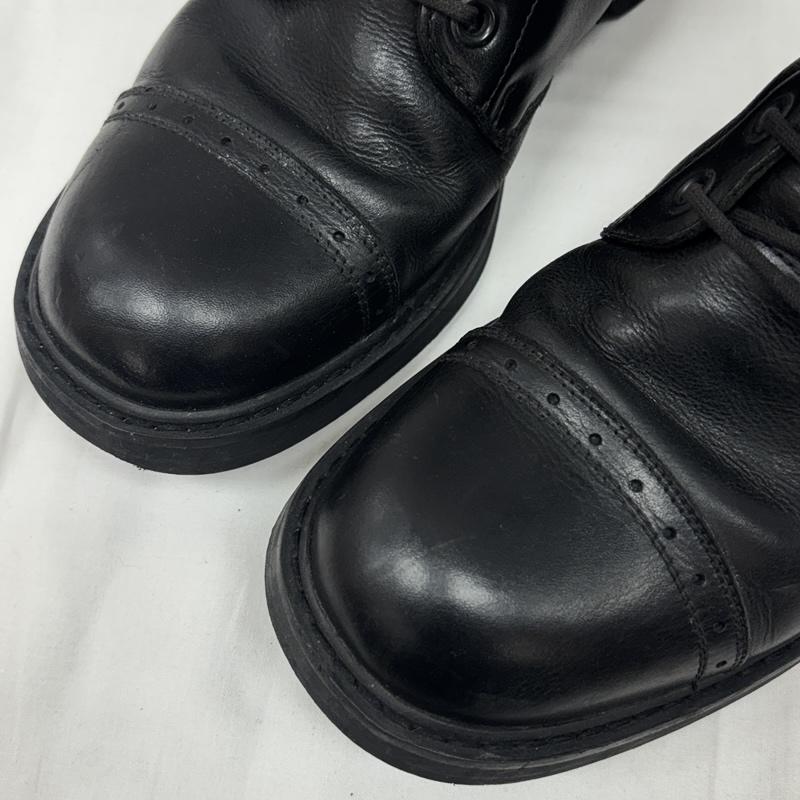マークジェイコブス MARCJACOBS ブーツ ロングブーツ スタッズ レザー サイドジップ レースアップ ブーツ - 黒 / ブラック / black メンズ USED 古着 中古 50169123