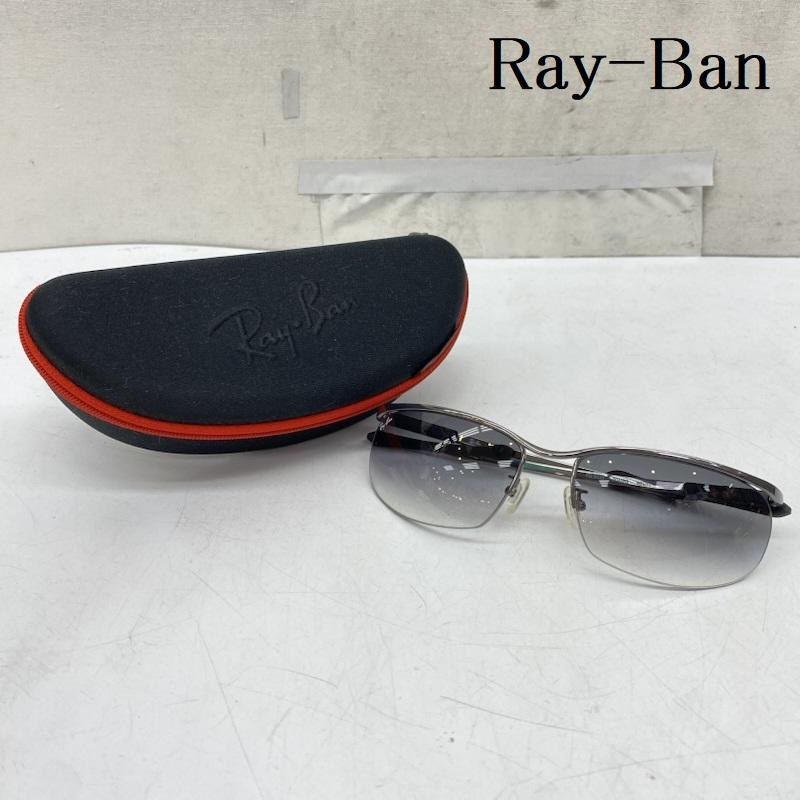 レイバン Ray-Ban めがね・サングラス サングラス RB8033 004/8G Phiten Racing ファイテンレーシング スモークグラデーション シリコンラバー サングラス 黒 / ブラック / black メンズ USED 古着 中古 50169125