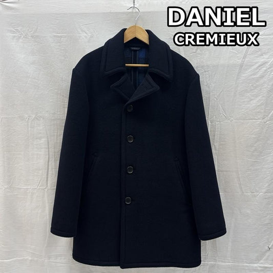 ダニエル・クレミュ DANIEL CREMIEUX コート ピーコート ウール シングル ピーコート L 紺 / ネイビー / navy メンズ USED 古着 中古 50169134