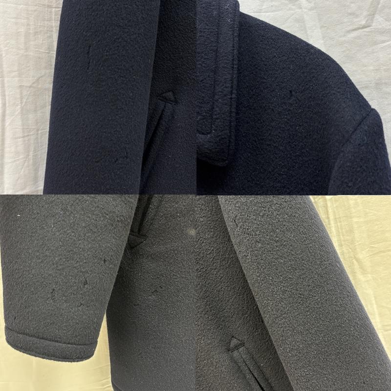ダニエル・クレミュ DANIEL CREMIEUX コート ピーコート ウール シングル ピーコート L 紺 / ネイビー / navy メンズ USED 古着 中古 50169134