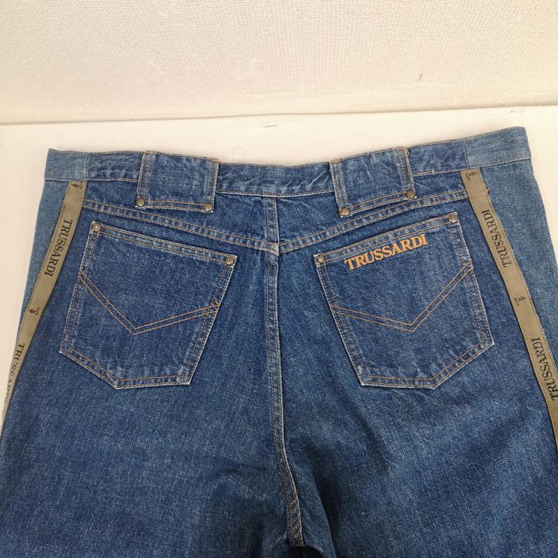 古着 USED パンツ デニム、ジーンズ Trussardi Jeans 90s ボタン ロゴ 刻印 サイド テープ デザイン デニム パンツ 28-8925 52 インディゴ / インディゴ / Indigo メンズ USED 古着 中古 50169136