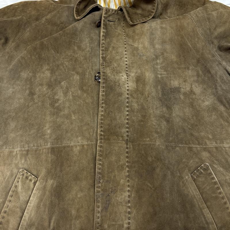 エス テー デユポン S.T. Dupont ジャケット、上着 レザージャケット ヌバック レザー コート ジャケット ラグランスリーブ - メンズ USED 古着 中古 50169137
