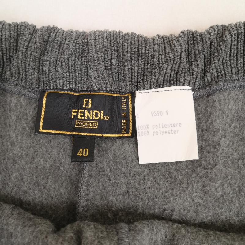 フェンディ FENDI パンツ スラックス イタリア製 ウエストゴム イージー スウェット パンツ 40 灰 / グレー / gray メンズ USED 古着 中古 50169138