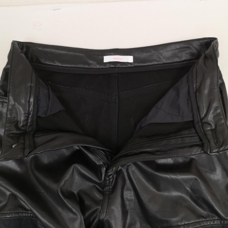 アトモス atmos パンツ ワークパンツ、ペインターパンツ 22AW 異素材 ドッキング フレア パンツ AYPT10-blk S 黒 / ブラック / black レディース USED 古着 中古 50169141