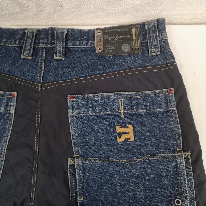 古着 USED パンツ デニム、ジーンズ Pepe Jeans 異素材 ドッキング キルティング バギー デニム パンツ 34 インディゴ / インディゴ / Indigo メンズ USED 古着 中古 50169145