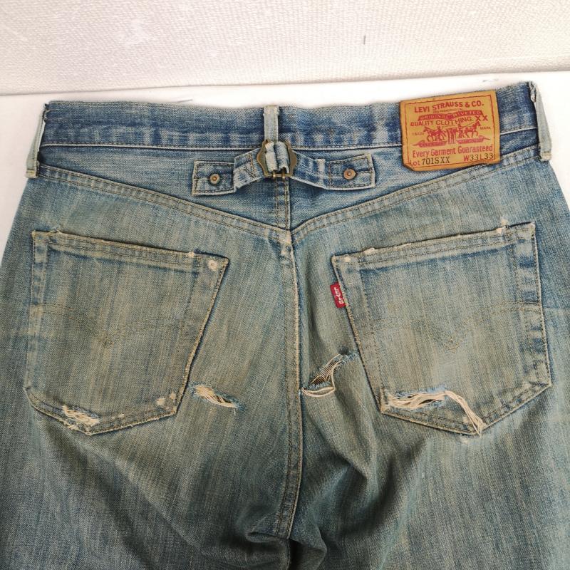 リーバイストラウスアンドコー Levi Strauss & co. パンツ デニム、ジーンズ 日本製 シンチバック 赤耳 BIG E ボタンフライ デニム パンツ 701SXX 33インチ インディゴ / インディゴ / Indigo メンズ USED 古着 中古 50169146