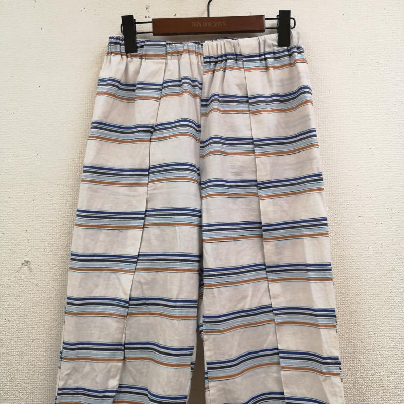 ソウ・ソウ SOU･SOU パンツ サルエルパンツ 日本製 寛衣下 和装 和服 ボーダー ウエスト ゴム イージー パンツ 5 白 / ホワイト / white レディース USED 古着 中古 50169148