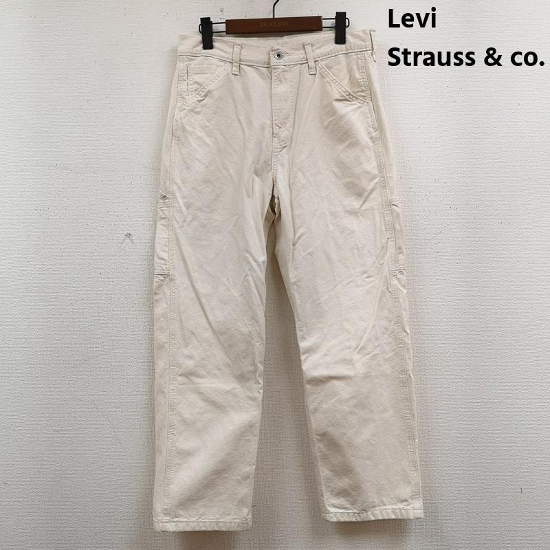 リーバイストラウスアンドコー Levi Strauss & co. パンツ ワークパンツ、ペインターパンツ WORKWEAR 568 ルーズ ストレート カーペンター パンツ 30インチ 白 / ホワイト / white メンズ USED 古着 中古 50169152